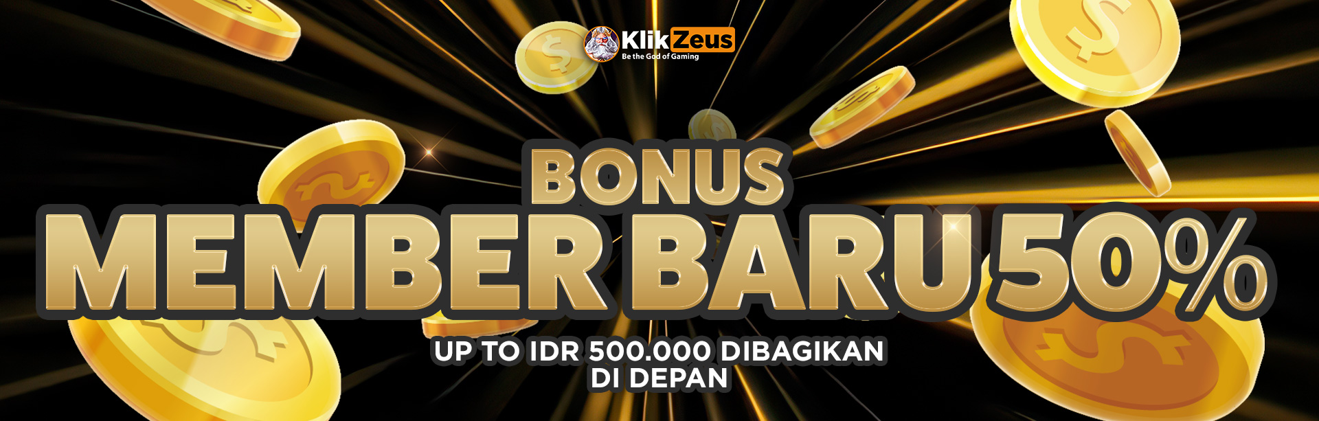 Bonus Member Baru 50%