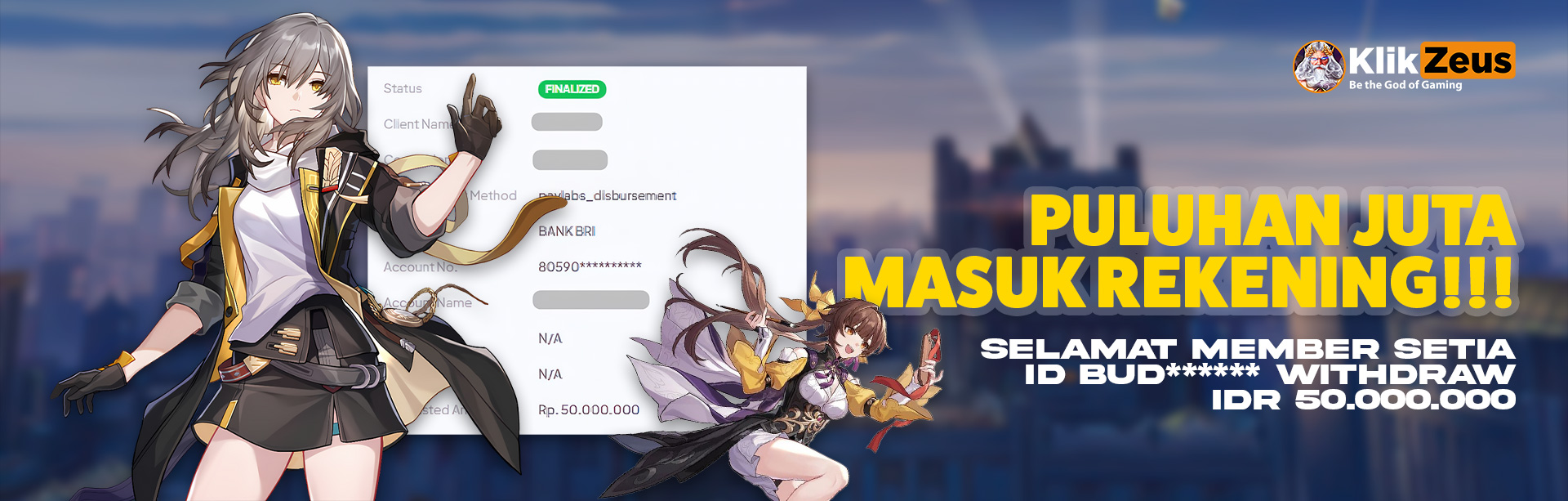 MEMBER KLIKZEUS JACKPOT